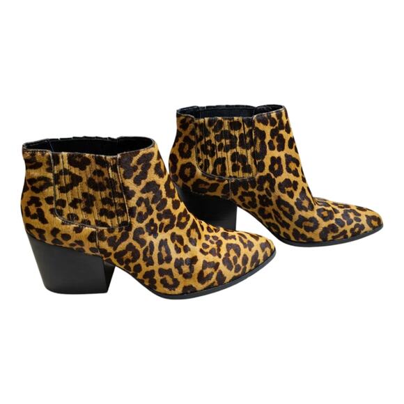 1.State Women’s 9.5 Jerome Leopard Calf Hair Bootie Ankle Boots - Picture 4 of 11
